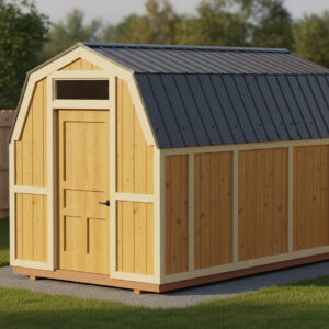 8×12 gambrel barn shed plan, end door (pdf)