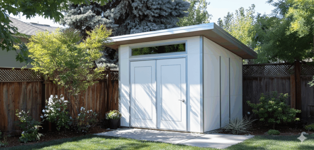 8x12 office/studio shed plan pdf | modern lean to design