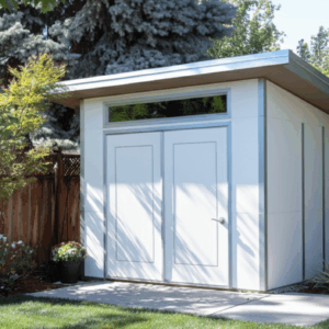 8x12 office/studio shed plan pdf | modern lean to design