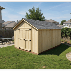 10×16 gable shed — end door layout (pdf plan)