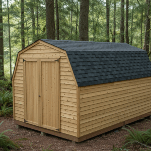 10×16 gambrel (“barn”) shed — end door layout (pdf plan)