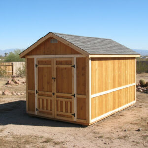 10×12 tall gable shed — end door (pdf plan)