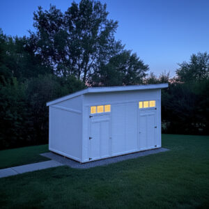 10×16 modern shed — duplex (two separate sides) — pdf plan