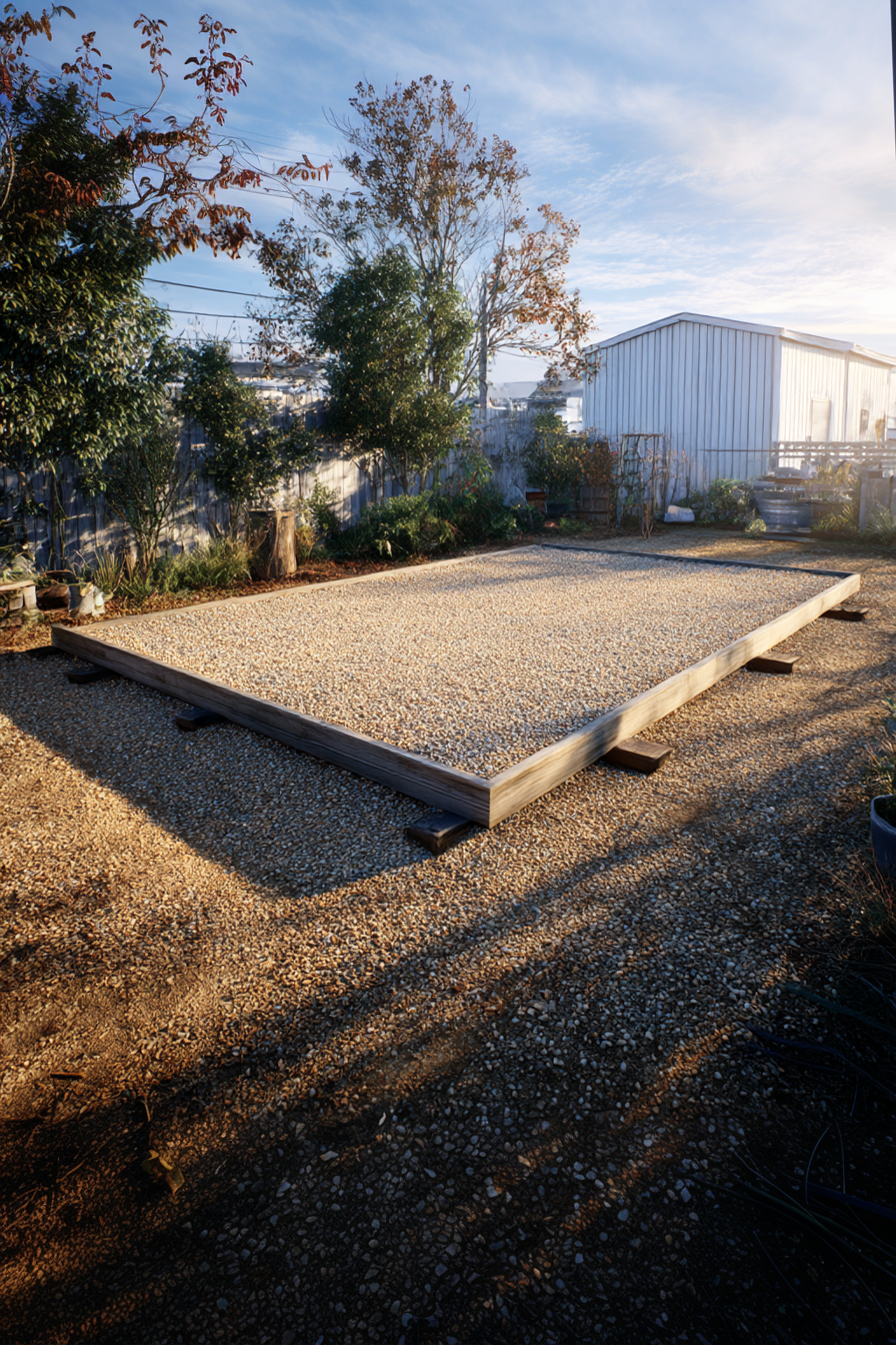 gravel pads easyshedplans.com